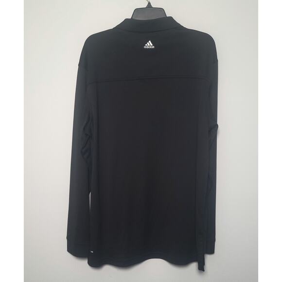 ADIDAS GOLF Climalite Black POLO Large Men's Long Sleeve Excellent Condition - Picture 2 of 6